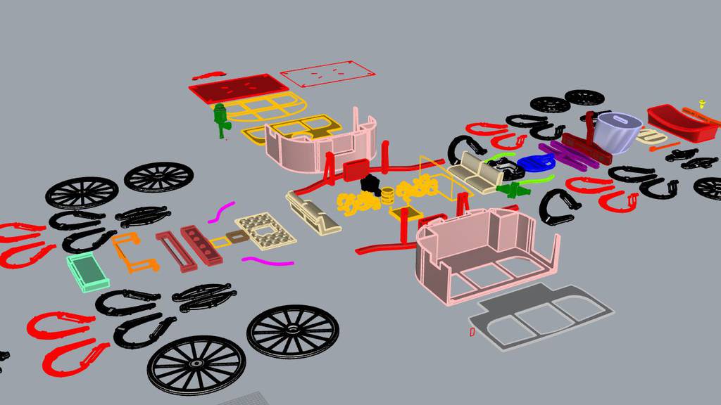 Relógio de Carruagem Yinka Shonibare impressão 3D 11