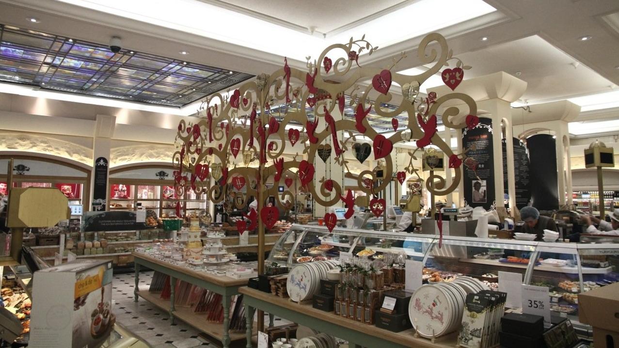 Decorações de São Valentim Harrods 2014